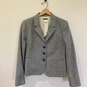J. Crew 100% Wool Grey Blazer - Size 16
